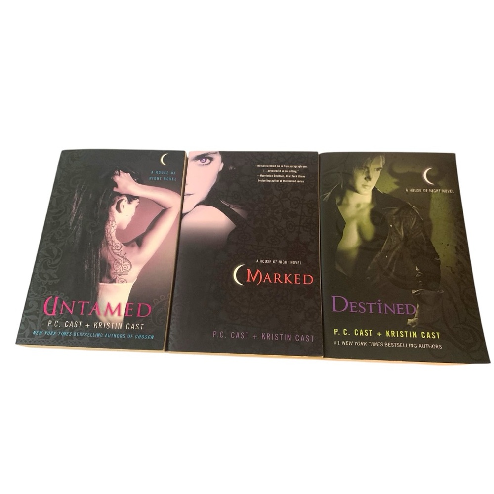 Destined, Untamed & Marked Paperback Book Set P.C. Cast + Kristin Cast